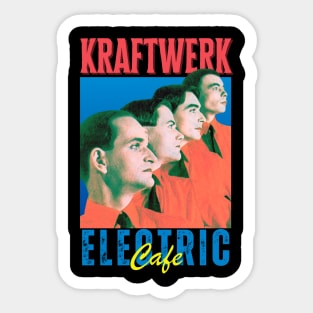 Kraftwerk Vintage 1970 // Electric Cafe Original Fan Design Artwork Sticker